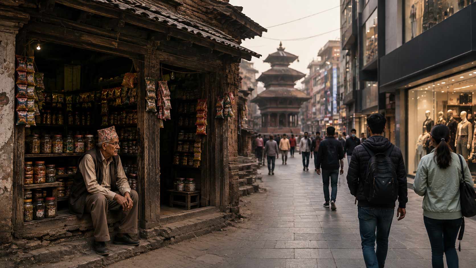 Are traditional Nepali shops disappearing?