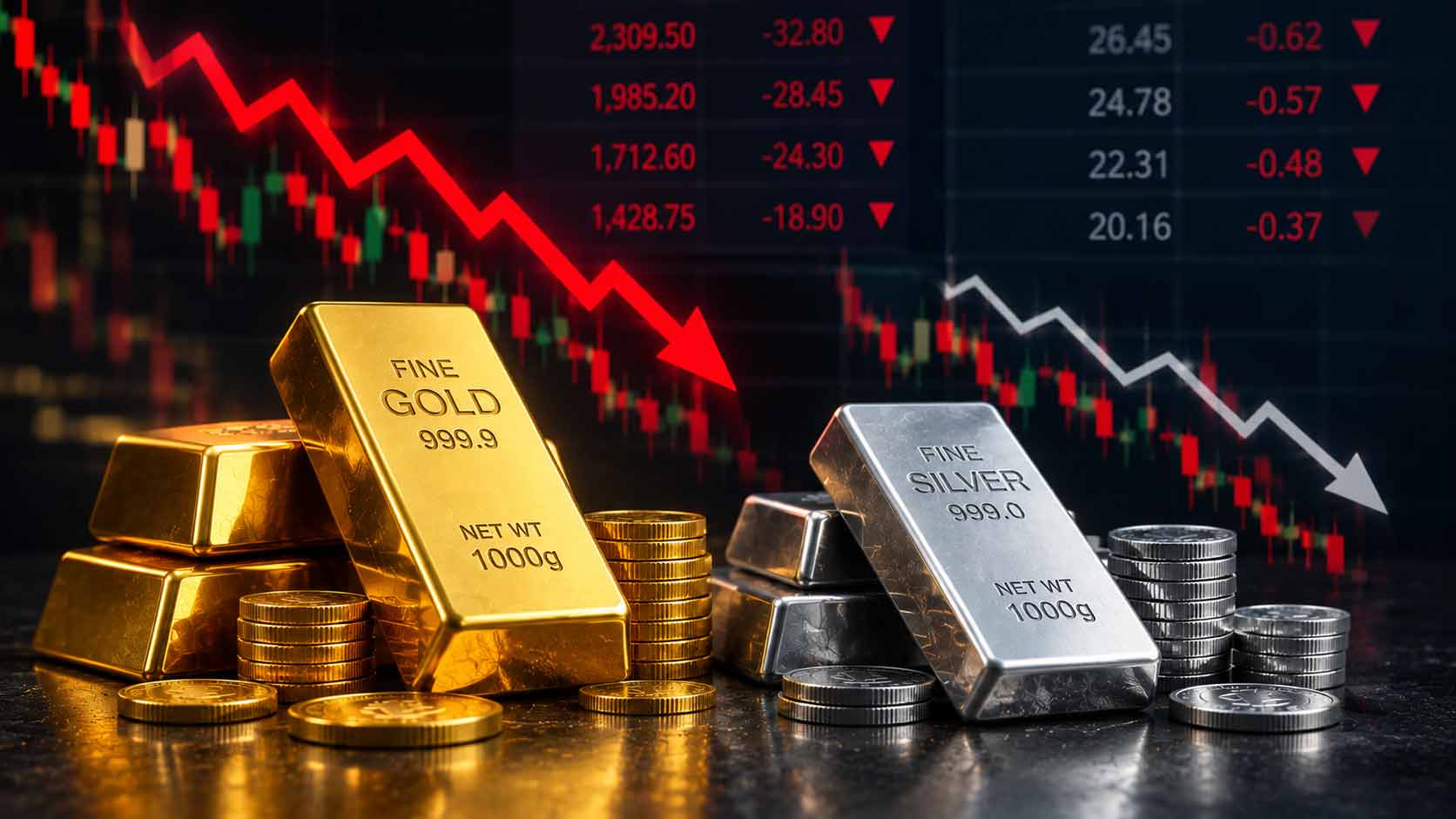 Gold falls Rs 3,000 per tola, silver also declines in Nepal