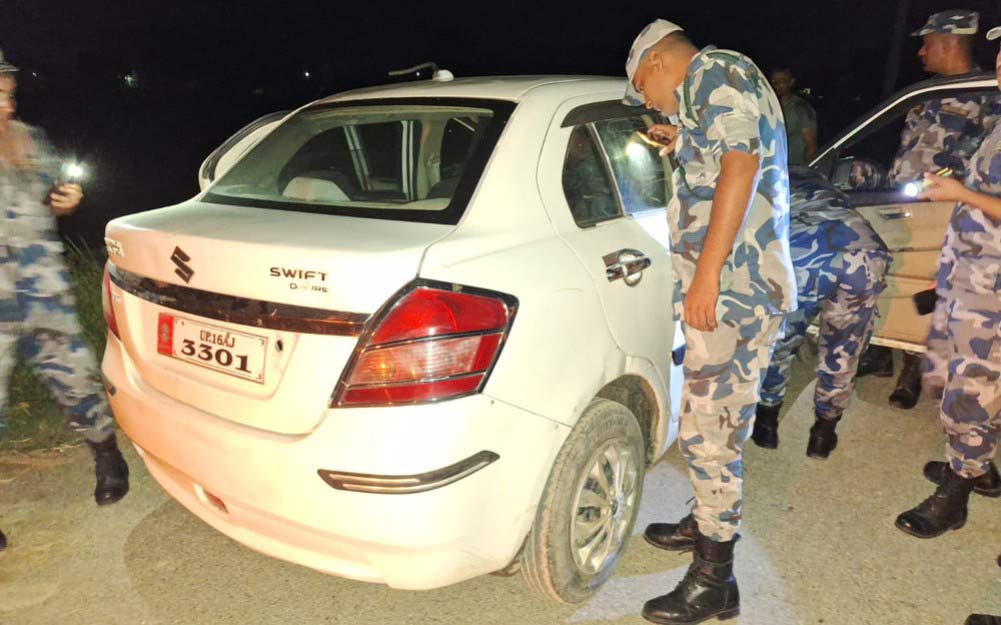 Four pistols, six rounds of ammunition recovered from abandoned Indian-registered car in Birgunj