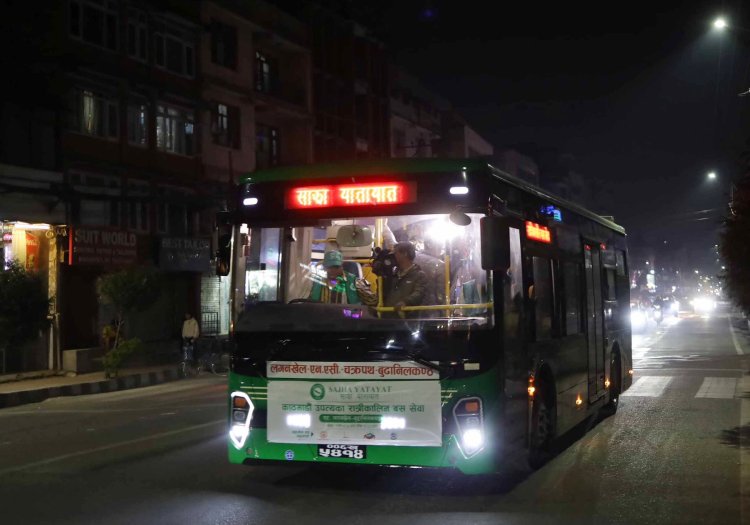 Night bus service expanded to six routes in Kathmandu Valley