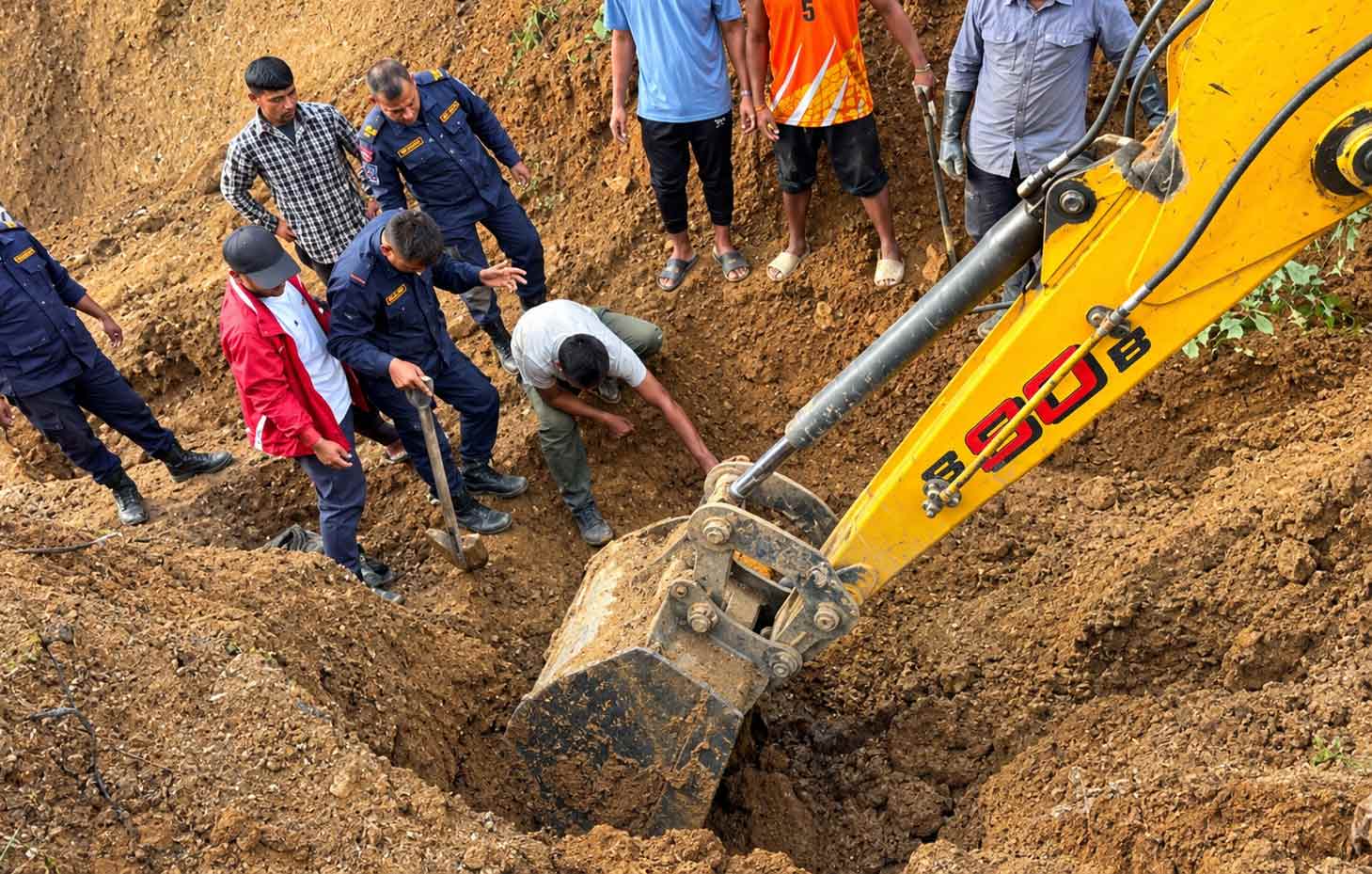 Two workers killed in earth collapse during road excavation in Nisikhola