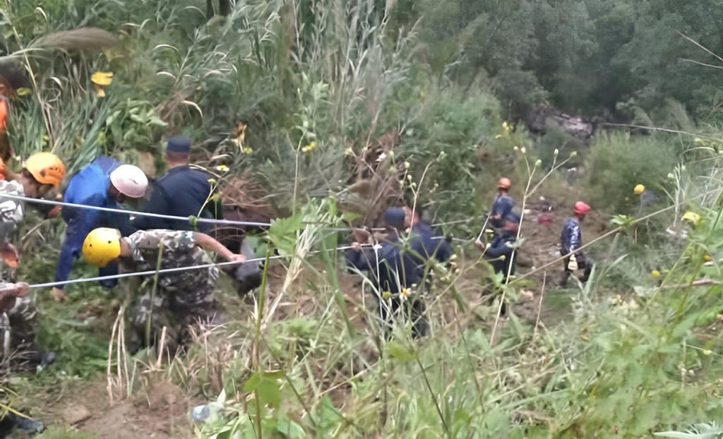 Five killed, 14 injured in school bus accident in Pokhara