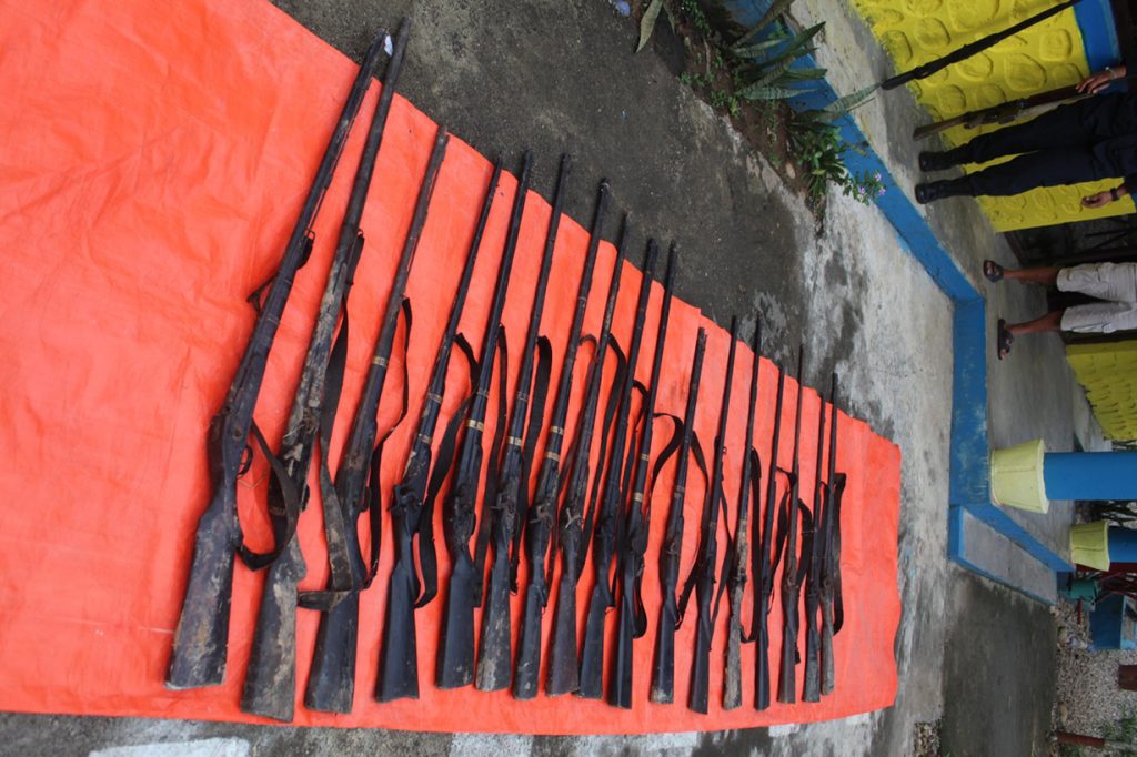 Police seize 18 locally made guns from three forest locations in Surkhet
