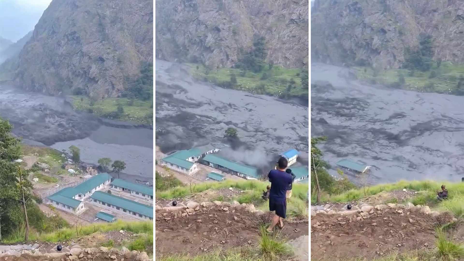 Budhigandaki flood sweeps away hydropower project construction camp in Gorkha