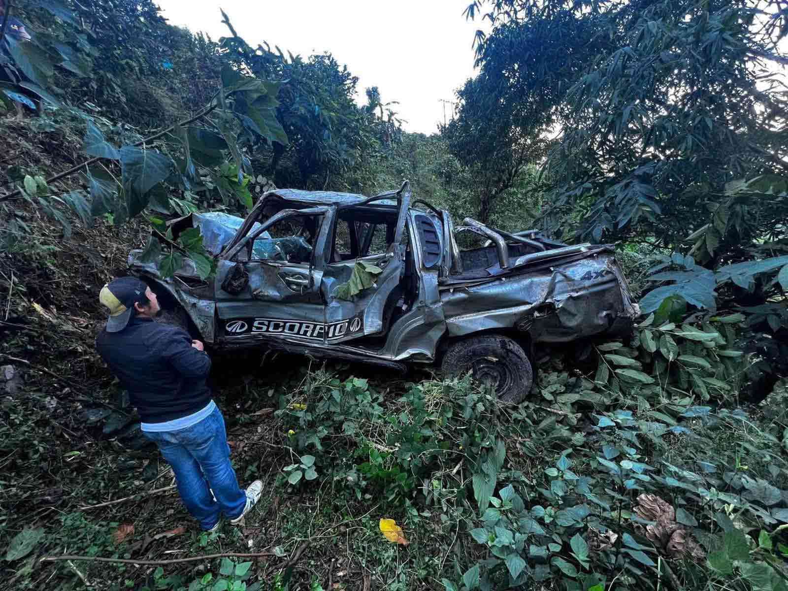 Six killed, three injured in Scorpio crash in Gulmi