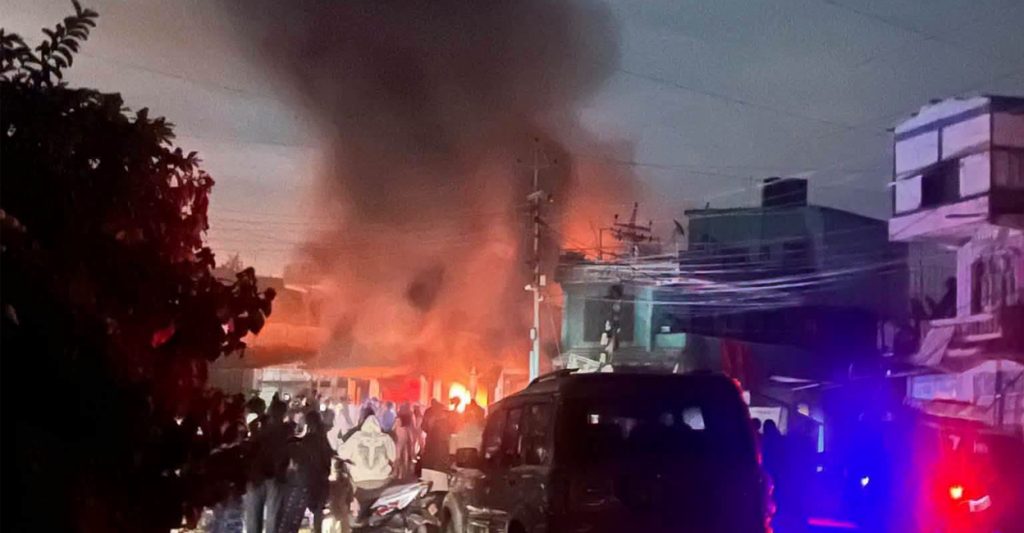 Cosmetic shop destroyed by fire in Dang as western municipalities face fire engine shortage